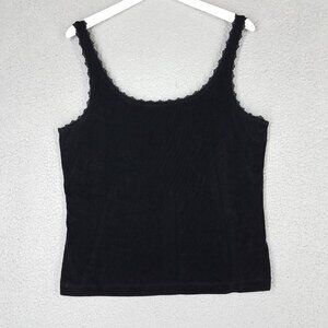 Chico's Travelers Cami Tank Top Women's 3/ XL Black Slinky Travel Essentials